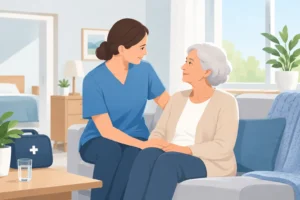 Betreuung nach Krankenhausentlassung zu Hause