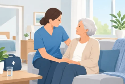 Betreuung nach Krankenhausentlassung zu Hause